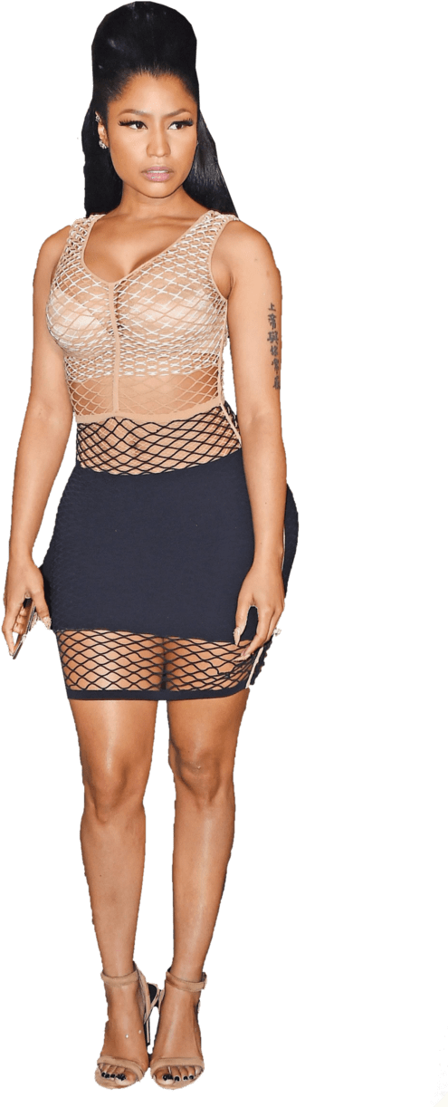 Nicki Minaj Standing Png - Nicki Minaj Png (641x1247), Png Download