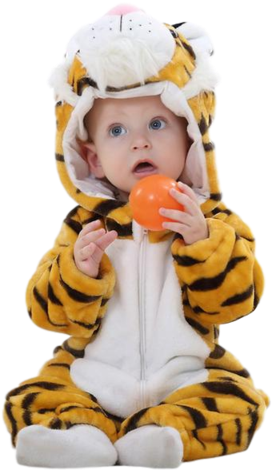 Little Tiger Warm Cartoon Onesie - Hot Unisex-baby-toddlers'-pajamas-kigurumi-animal-cosplay (480x480), Png Download