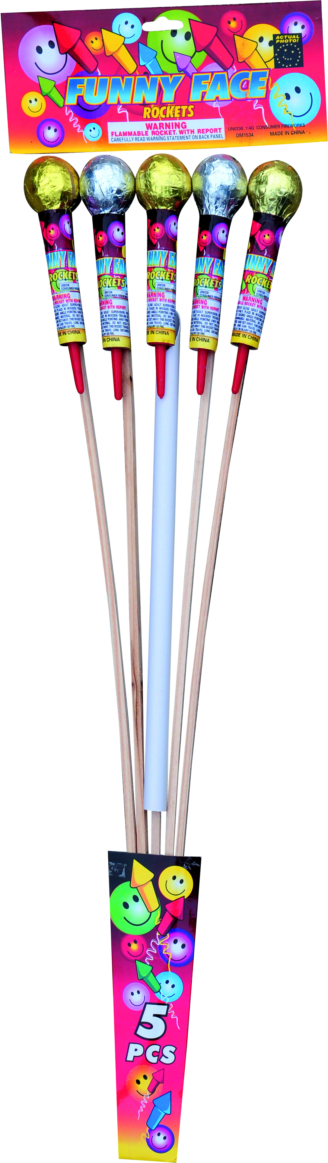 Funny Face Rocket 5 Pack - Rocket (1674x4290), Png Download