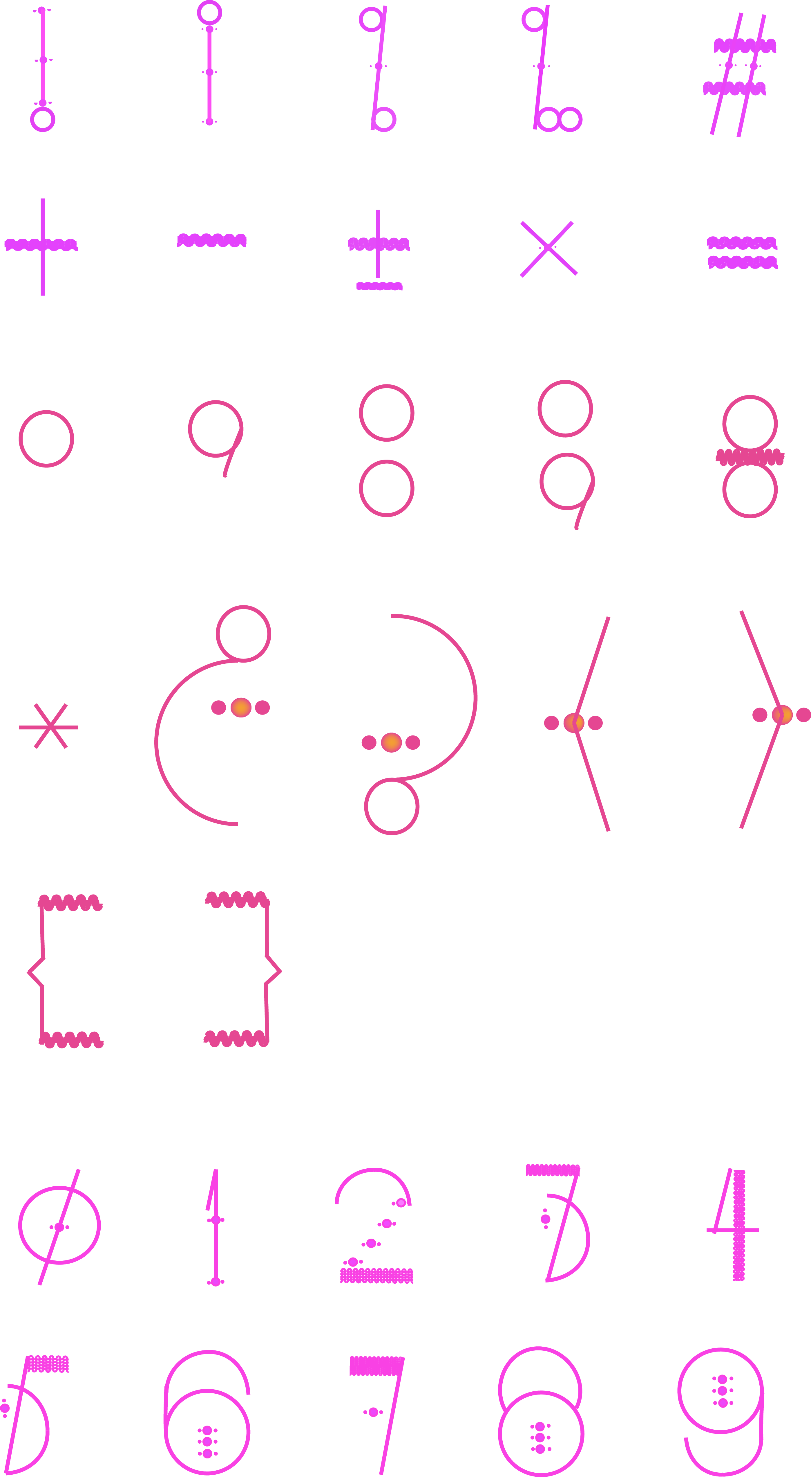 Fluorescent Pink Wavy Line Digital Symbol - Symbol (2796x5087), Png Download