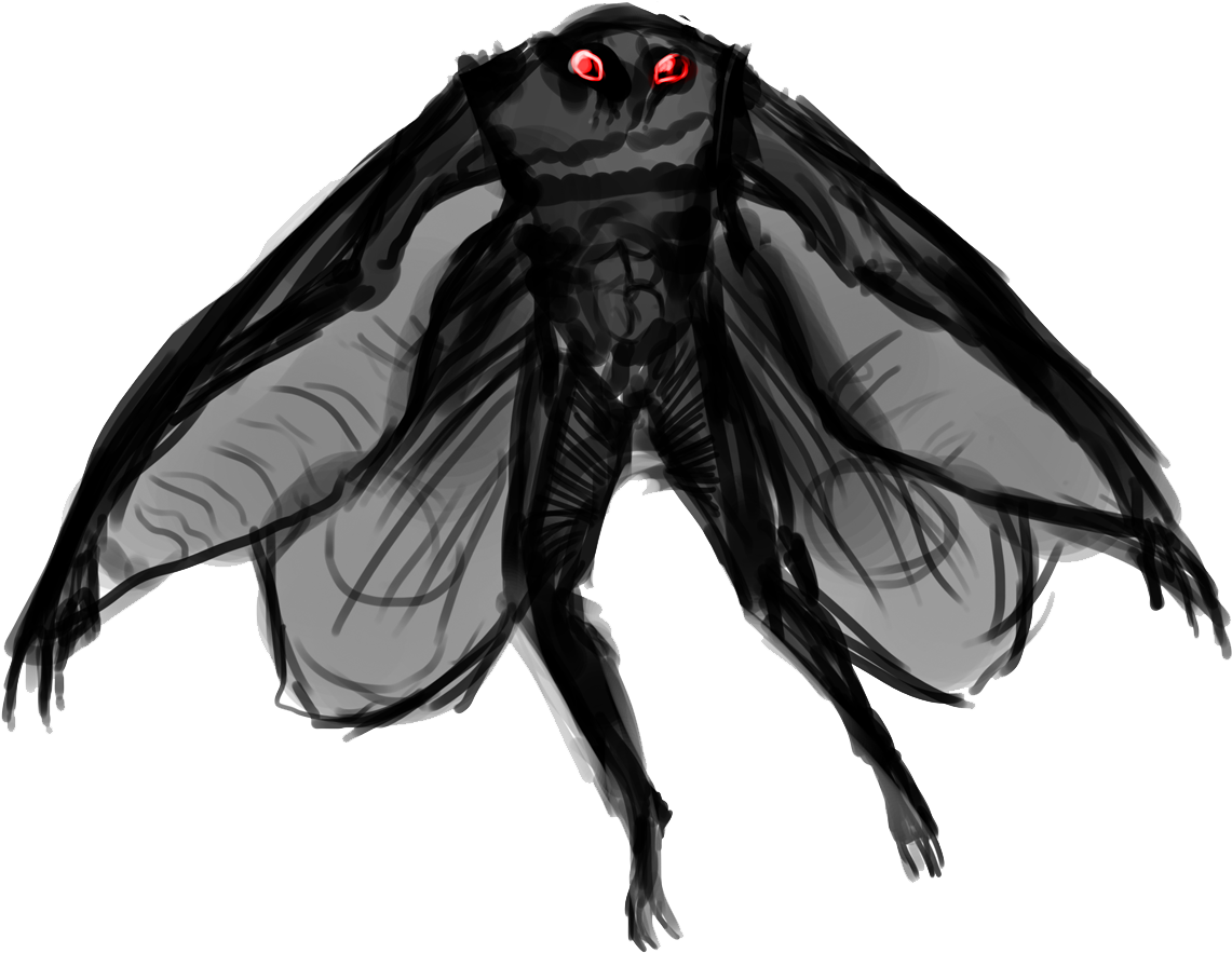 Moth Man Png Transparent Image - Mothman Png (1175x957), Png Download