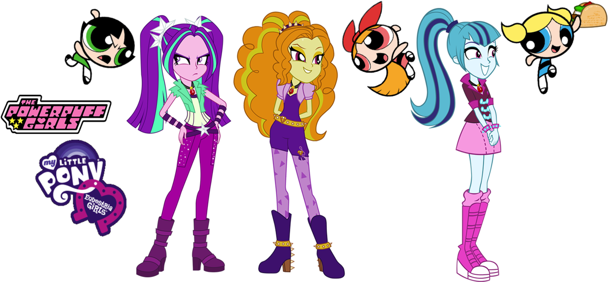 Adagio Dazzle, Aria Blaze, Artist - Powerpuff Girls (1280x614), Png Download