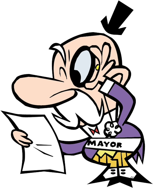 Powerpuff Girls Mayor Png (500x602), Png Download