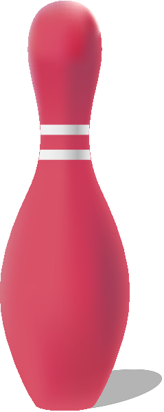 Bowling Pin Pink - Ten-pin Bowling (239x600), Png Download