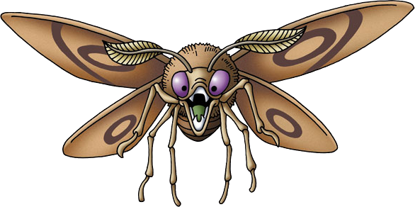 Giant Moth - Dragon Quest Giant Moth (586x292), Png Download