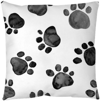 Watercolor Illustration With Animal Footprints Throw - Watercolor Animal Foot Prints (400x400), Png Download