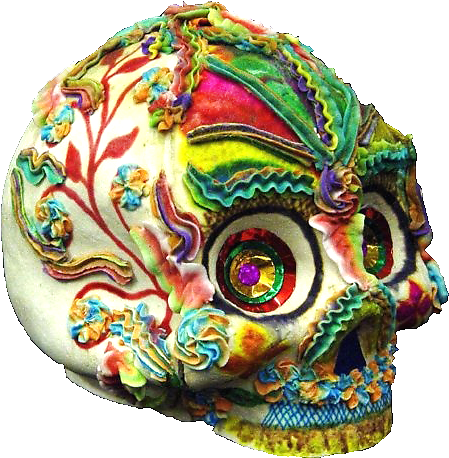 Wenceslao Rivas Sugar Skull - Sugar Skull Food Png (490x486), Png Download