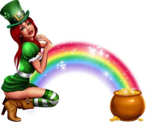 Share This Image - St Patricks Day Women Cartoons (500x414), Png Download
