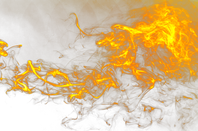 Yellow Smoke Png Picture - Flame (650x433), Png Download