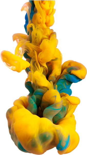 Ink Cloud Yellow And Blue Smoke, Ink, Cloud, Colorful - Alberto Seveso Yellow (640x640), Png Download