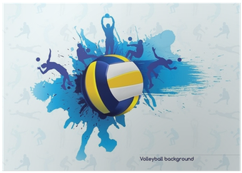 Volleyball Abstract Poster - Volleyball Posters (400x400), Png Download