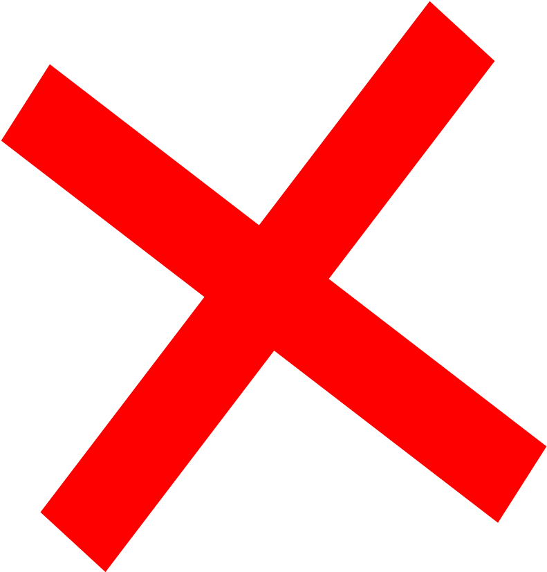 Red Cross Mark Clipart Printable - Cancel Clipart (900x900), Png Download