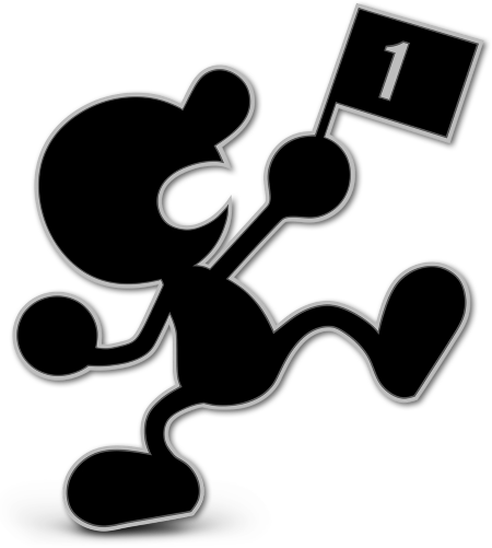 Super Smash Bros Ultimate Mr Game And Watch (450x501), Png Download