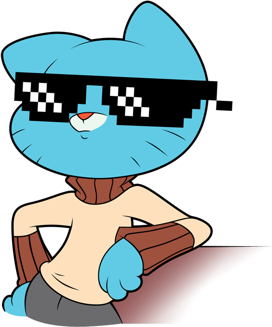 Deal With It - Deal With It Gumball (600x686), Png Download