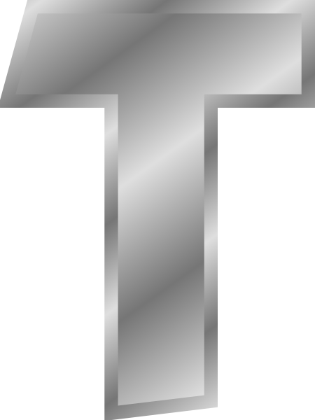 The Artistic Effect Of The Alphabet - Silver Alphabet (450x600), Png Download