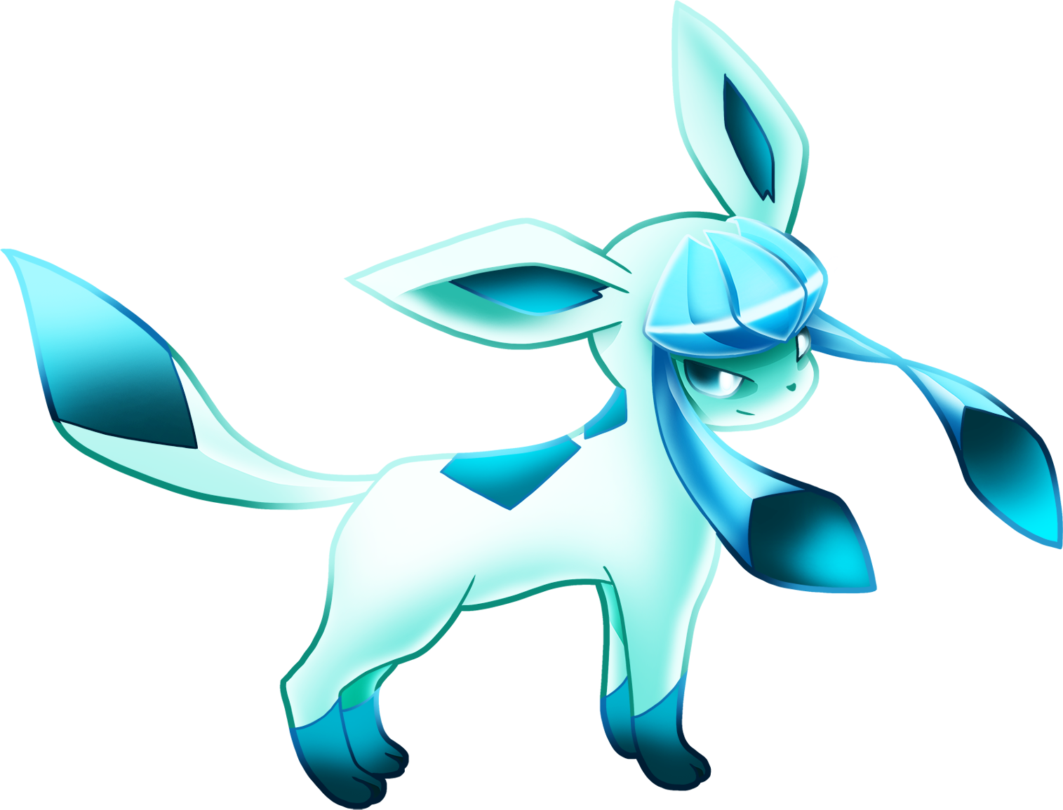 Png - Glaceon (1515x1155), Png Download