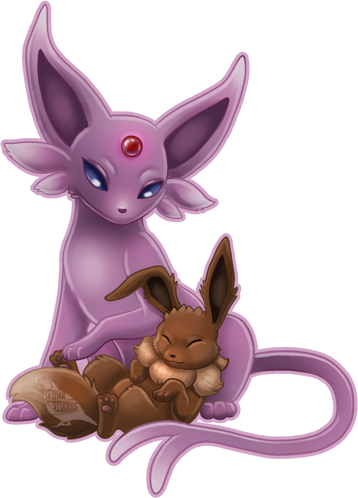 Eevee & Espeon - Espeon (1280x1629), Png Download