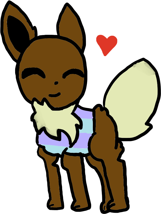 Poketale Eevee - Poketale Frisk (1000x1300), Png Download