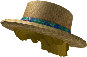 Blonde Beach Day Straw Hat - Roblox (420x420), Png Download