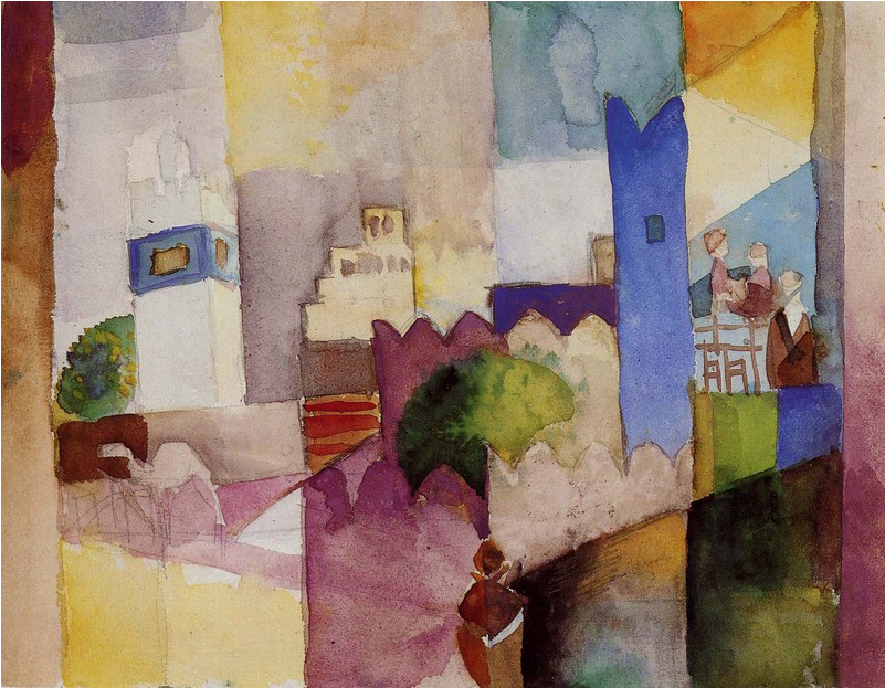 Kairouan, - August Macke Kairouan Iii (1024x682), Png Download