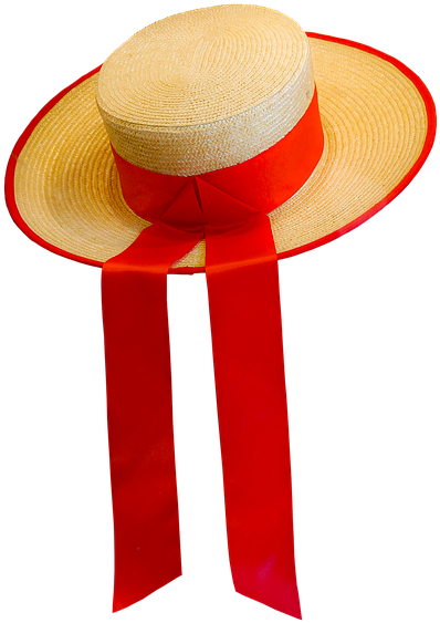 Peel N Stick Poster Of Hat Straw Hat Venice Gondolier - Chapeu De Palha Feminino Png (544x720), Png Download