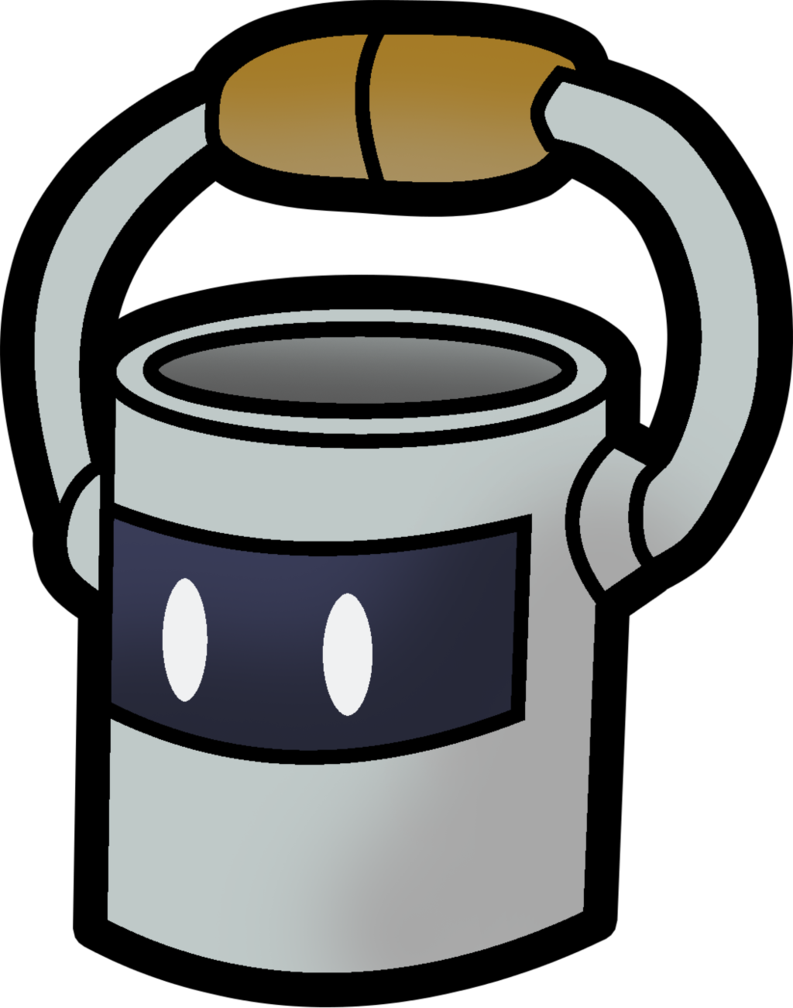 Illustration Of A Black Color Splash On A White Background - Paper Mario Color Splash Huey (793x1008), Png Download