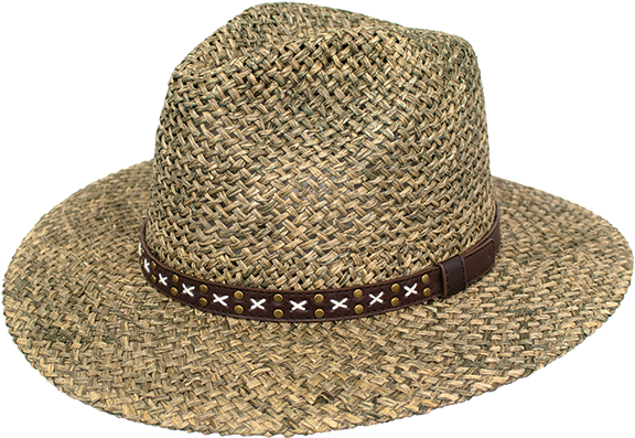 Bioko 100% Green Moroccan Straw Hat - Cowboy Hat (600x600), Png Download