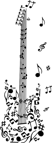 Guitarra Png - Nota Musical Guitarra Electrica (470x470), Png Download