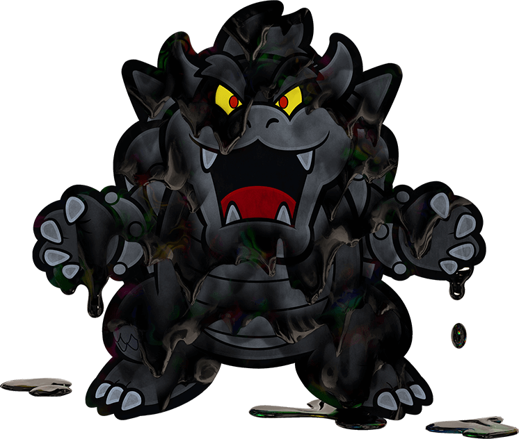 Mysterious Color Thief - Bowser Color Splash (746x632), Png Download