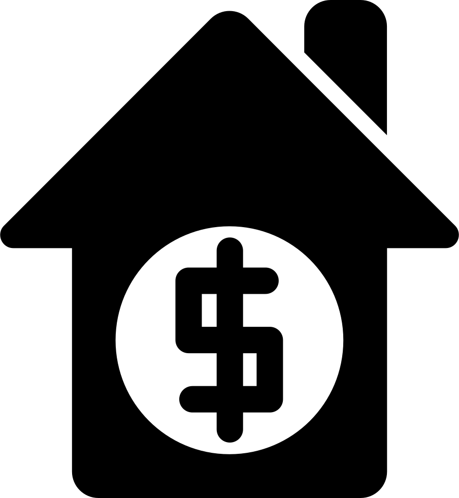 Png File - Home Icon Dollar White (904x980), Png Download