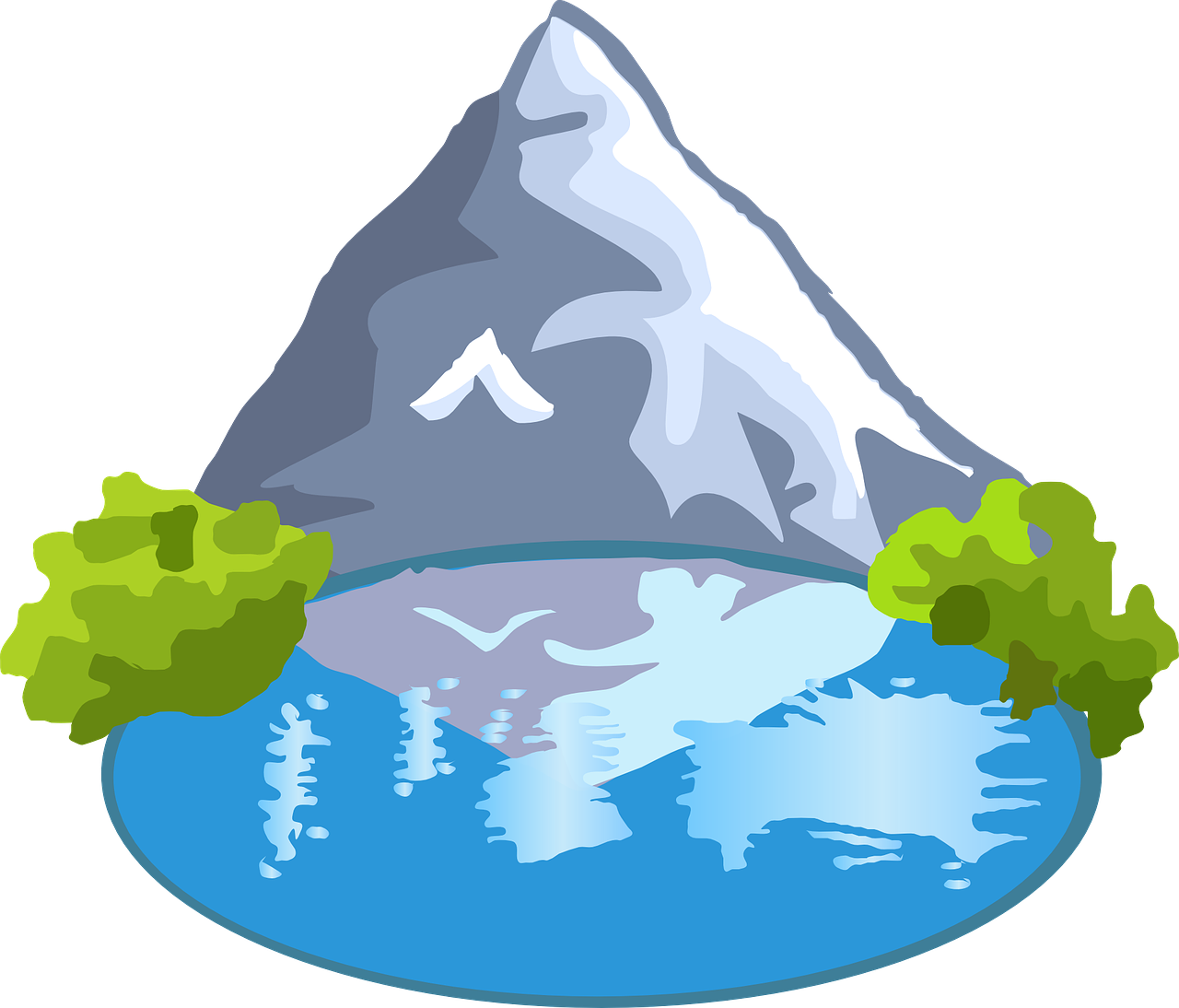 Lake Transparent Frozen Clip Royalty Free Stock - Lake Clipart Png (1280x1094), Png Download