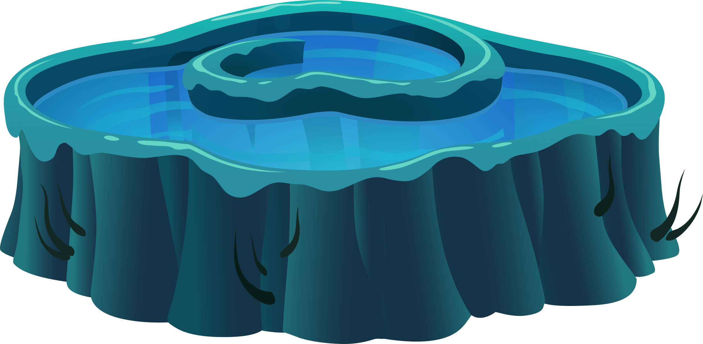 This Free Icons Png Design Of Ilmenskie Cave Lake 1 (2400x1175), Png Download