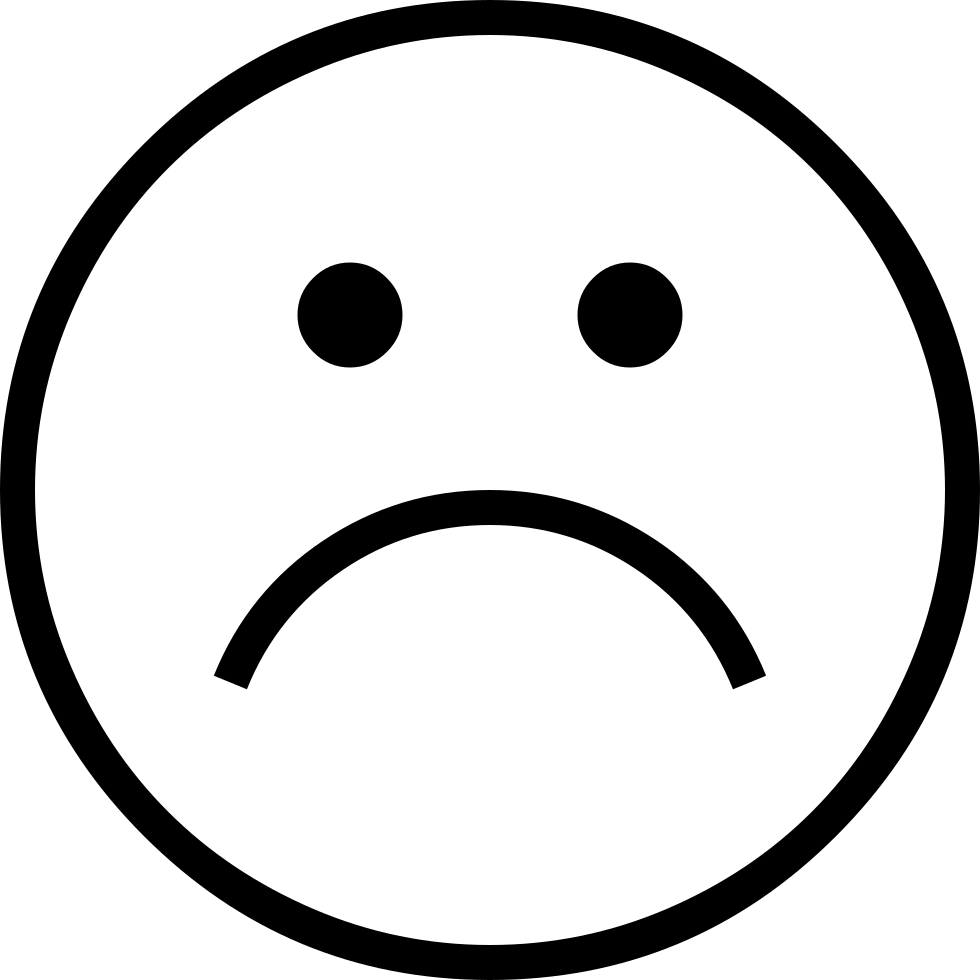 Frown Comments - Portable Network Graphics (980x980), Png Download