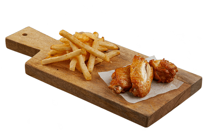 Chicken Wing 3 Pack & Chips - Buffalo Wing (800x550), Png Download