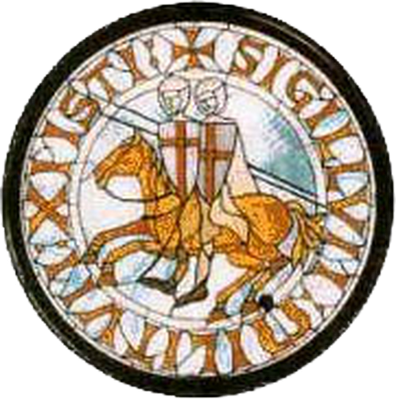 Knights Templar Seal - Public Domain Knights Templar (396x400), Png Download