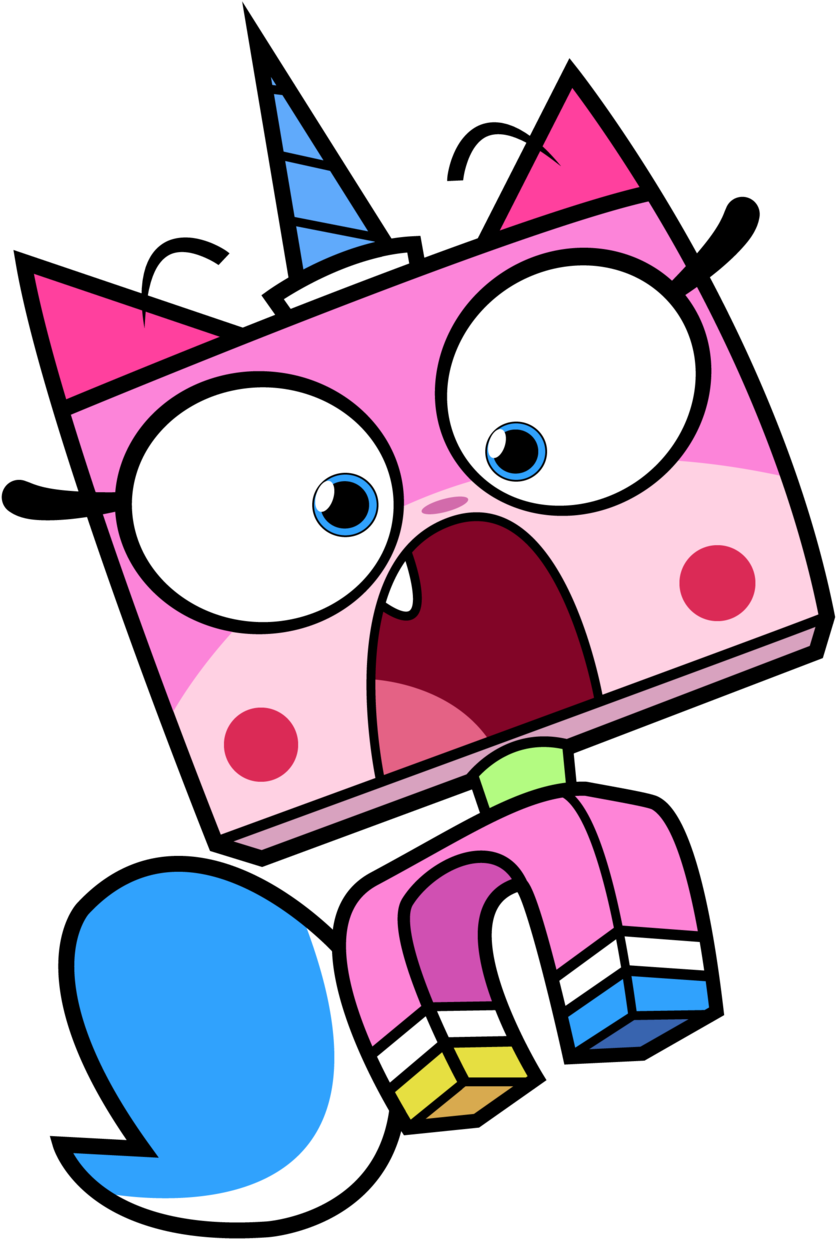 Unikitty Get Shocked By Master Frown By Cgh Walker - Unikitty Shocked (1024x1238), Png Download