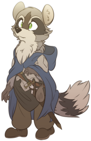 Fluffy Raccoon - Portable Network Graphics (500x600), Png Download