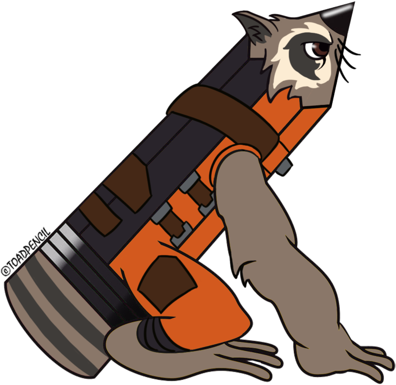 Rocket Raccoon Toad Pencil By Toadpencil On Deviantart - Lapiz Rocket Raccoon (819x975), Png Download