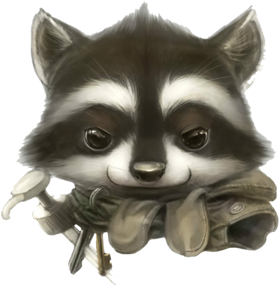 Cute Raccoon Free (480x480), Png Download