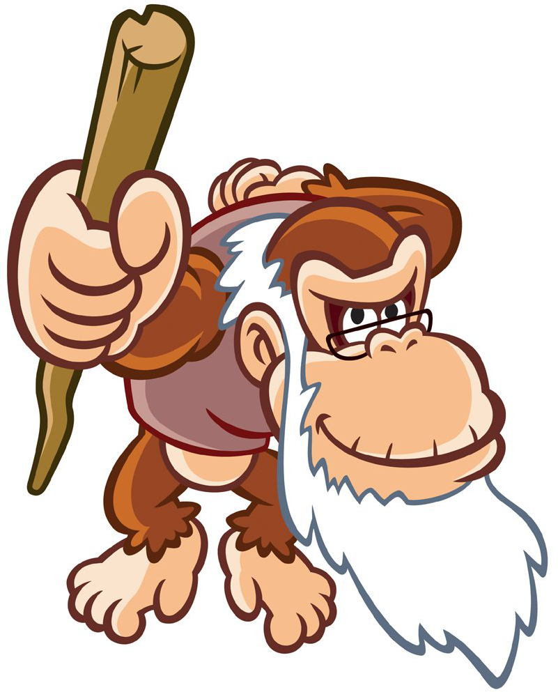 Cartoon King Png - Cranky Kong Png (882x1024), Png Download