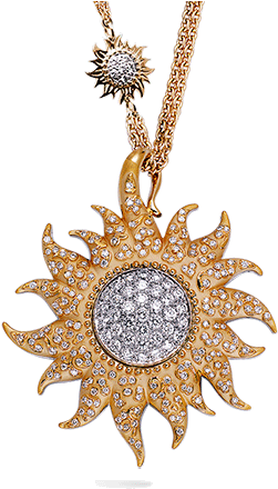 Colgante Sol Y Sombra - Gold Lockets (471x487), Png Download