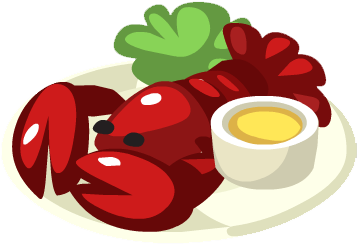 Lobster Clipart Lobster Dish - Lobster Dish Clipart (356x356), Png Download