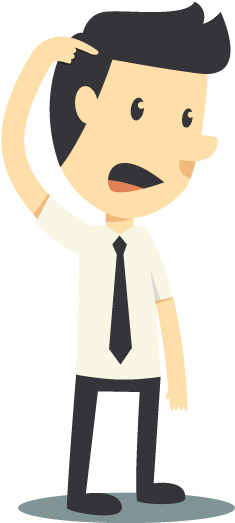 Midi Kinetics Connect - Confused Cartoon Character Png (255x534), Png Download