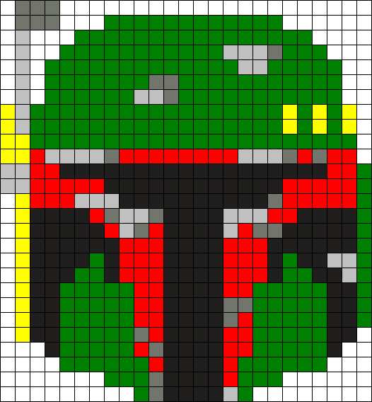 Boba Fett Perler Bead Pattern / Bead Sprite - Boba Fett Hama Beads (526x568), Png Download