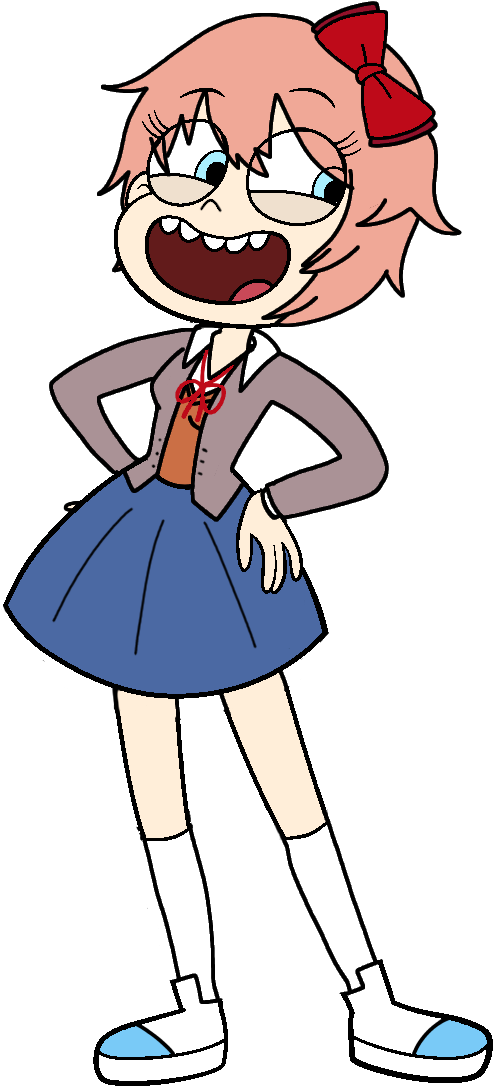 Sayori In Style Of Star Vs The Forces Of Evil - Orange County (707x1131), Png Download