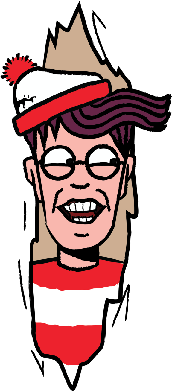 Shitpostbot - Here's Waldo (622x1369), Png Download