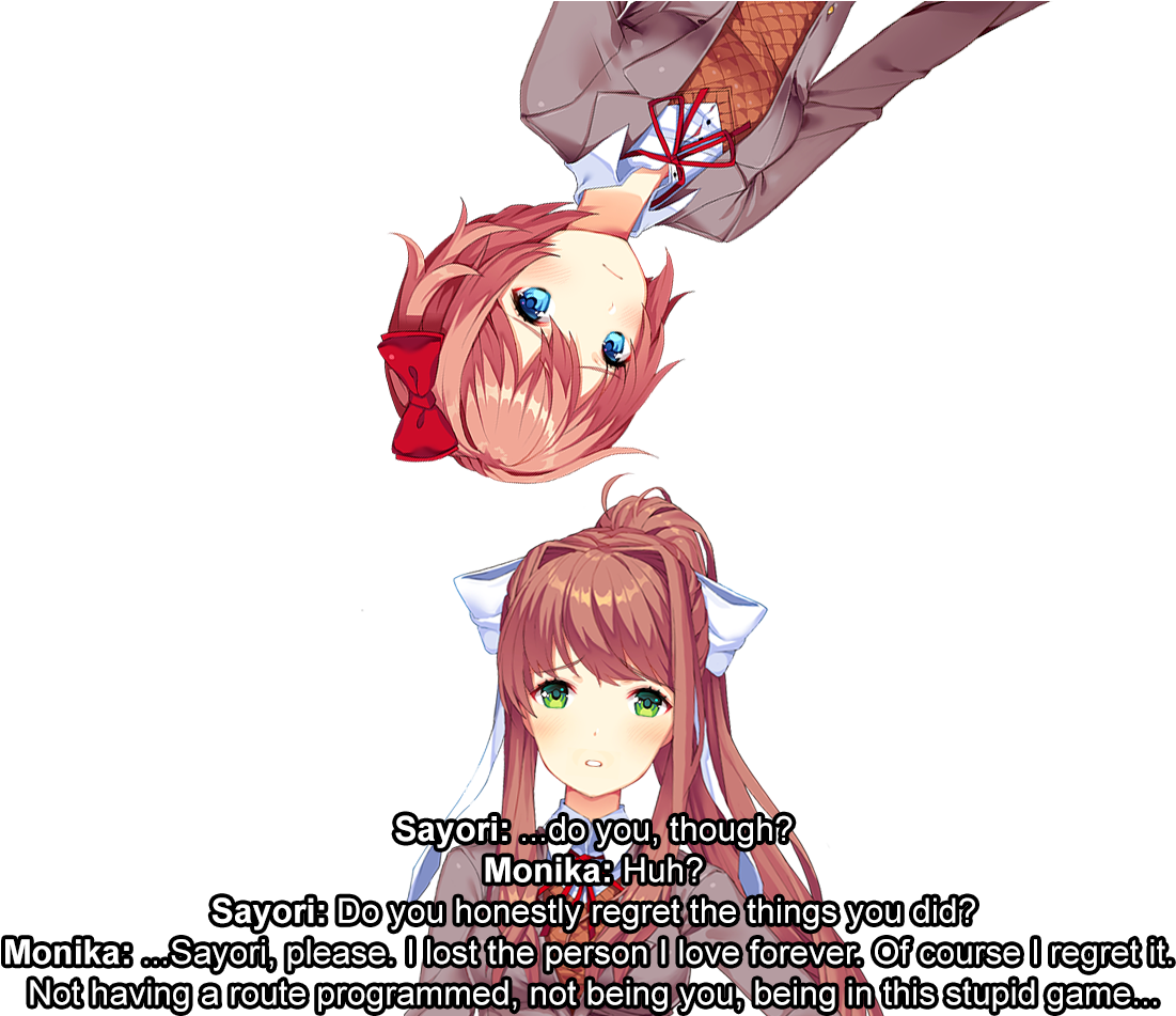 Doki Doki Literature Girls Hello Everyone - Monika And Sayori (1200x950), Png Download