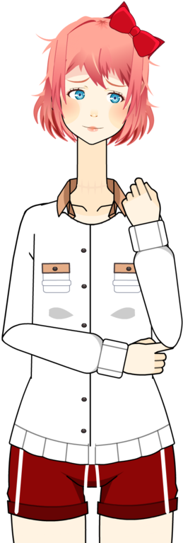 Sayori Casual Clothes - Sayori Casual Outfit Drawing (1024x768), Png Download