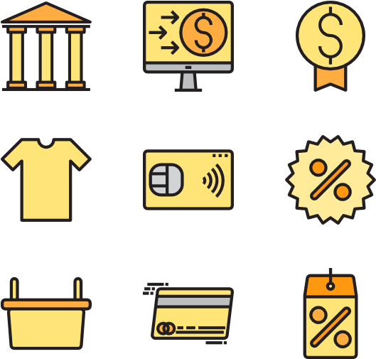 Graphic Library Download Debit Card Icons Free Payment - Icons White And Yellow (600x564), Png Download