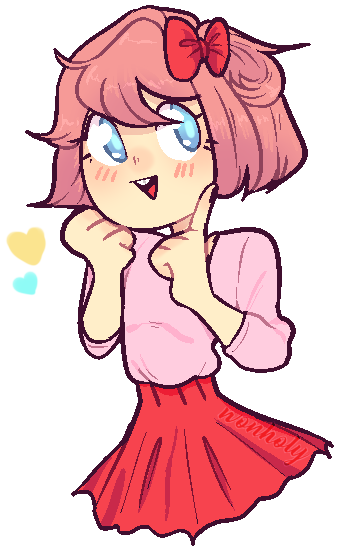 Doki Doki Literature Club No Buli (500x600), Png Download
